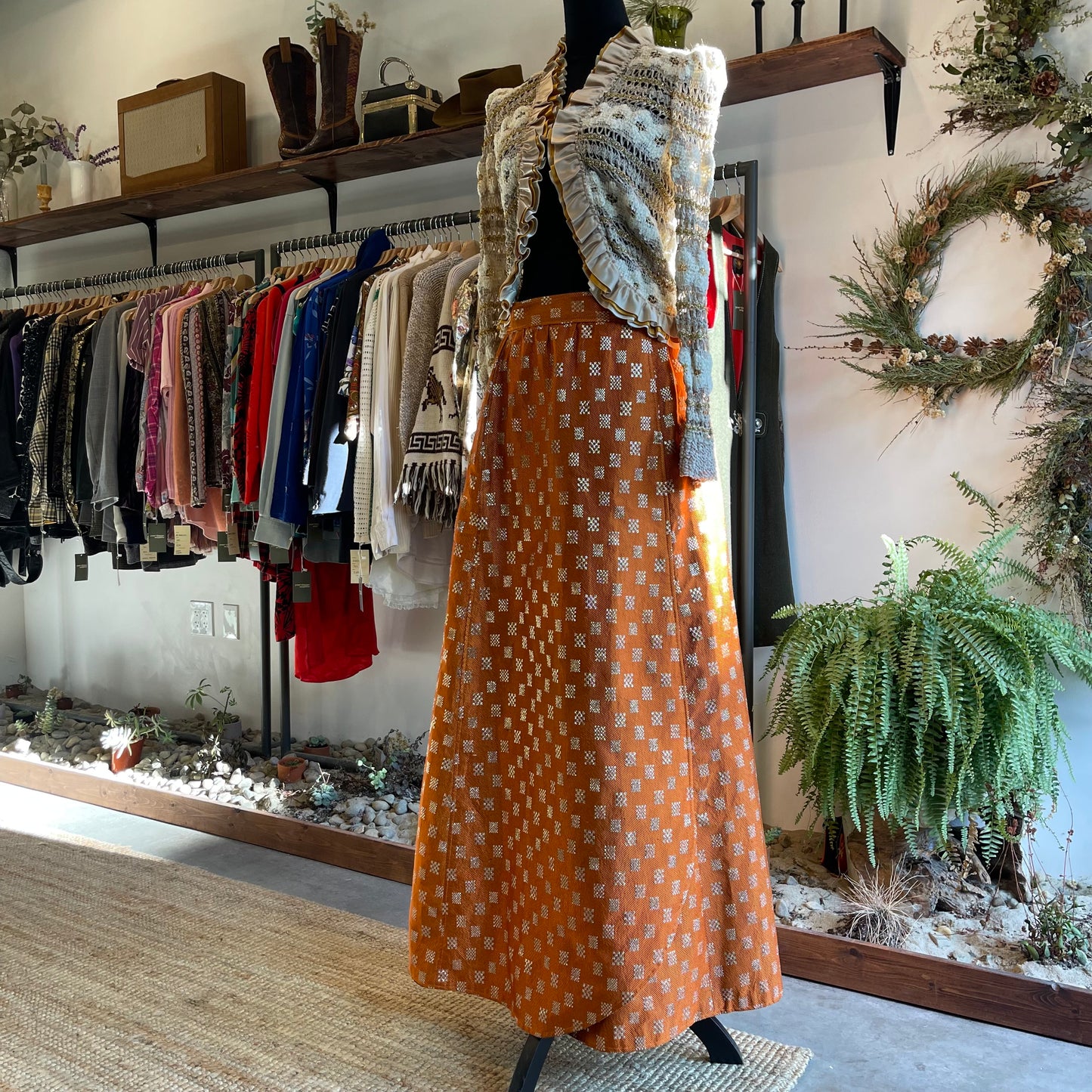 Vintage 70’s Raw Silk Skirt