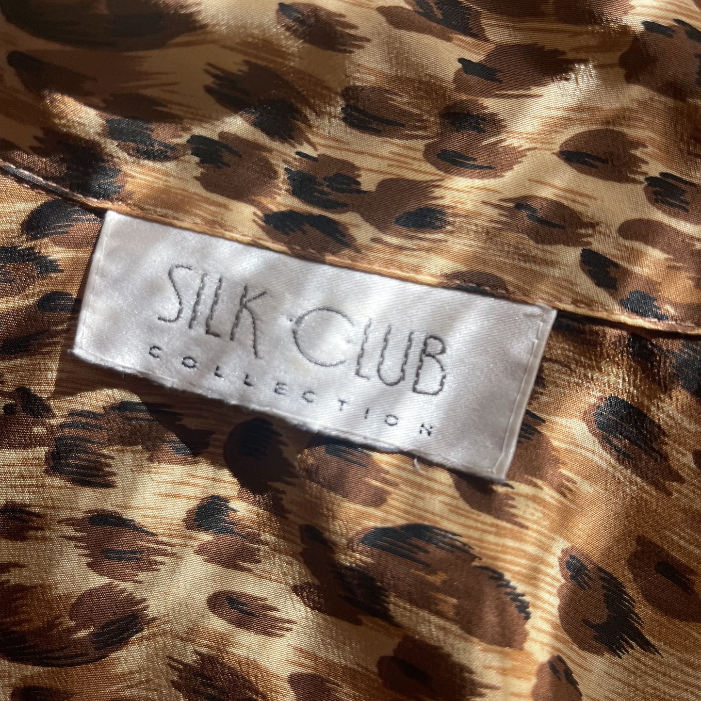 Vintage Silk Club 90’s Animal Print Blouse