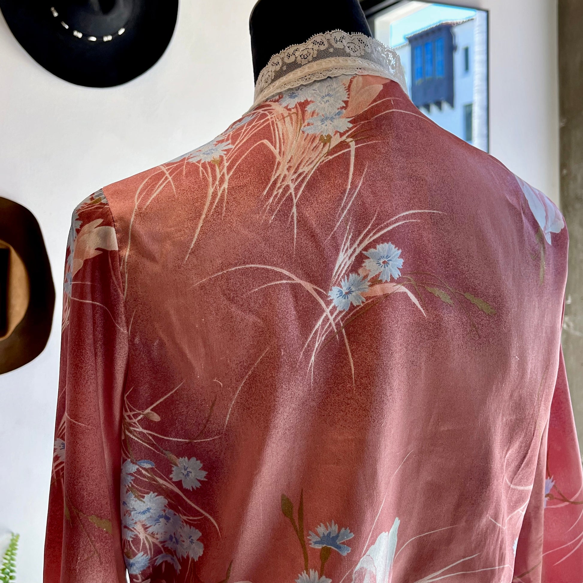 Vintage Christian Dior Floral Satin Blouse 80’s - Your Vintage Neighbor