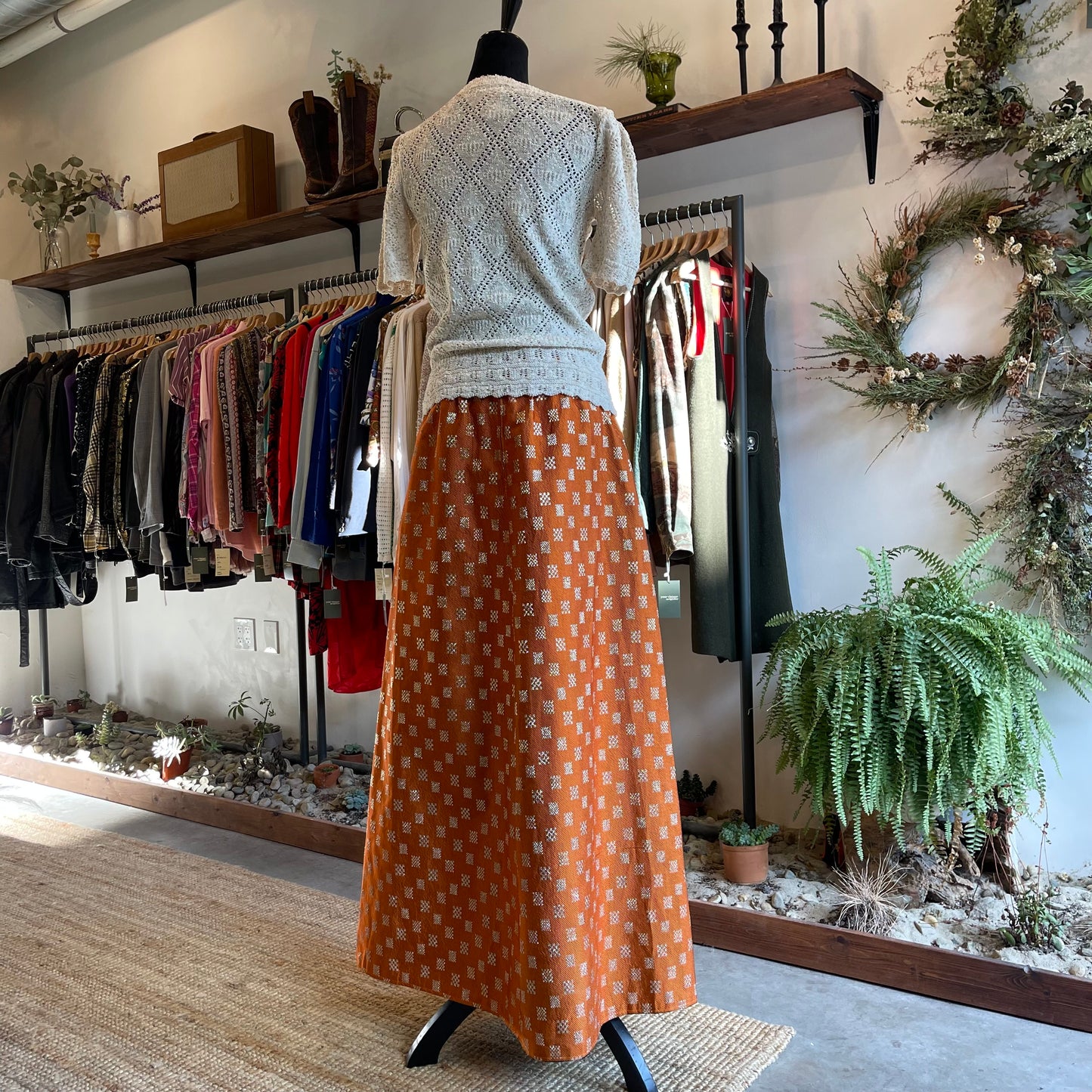 Vintage 70’s Raw Silk Skirt