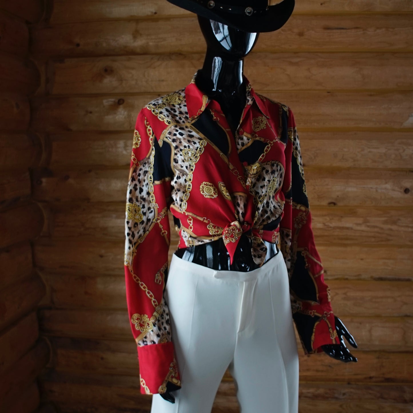 Vintage Silk Leopard Print Blouse 90's Y2K - SHOP EZRA