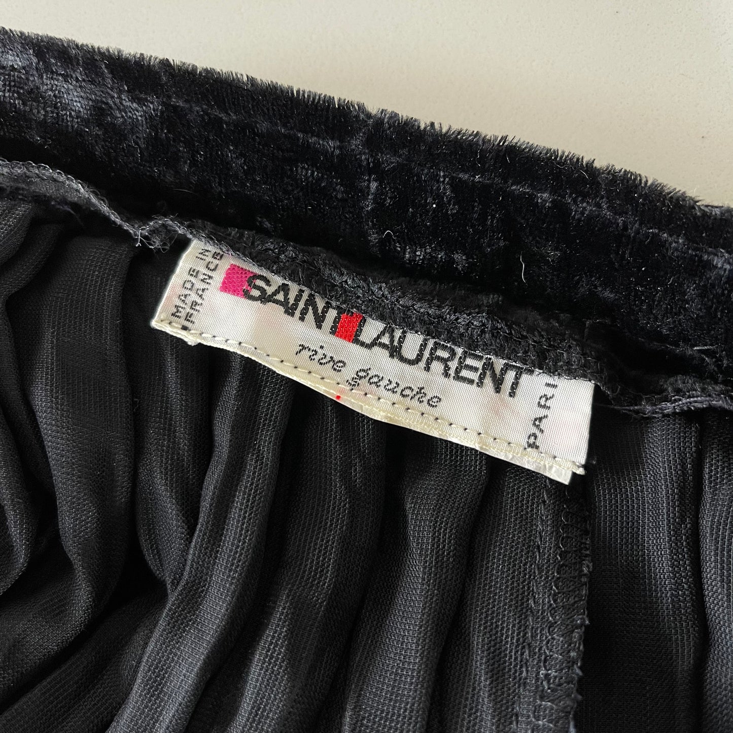 Vintage Yves Saint Laurent Velvet Skirt in Black - SHOP EZRA