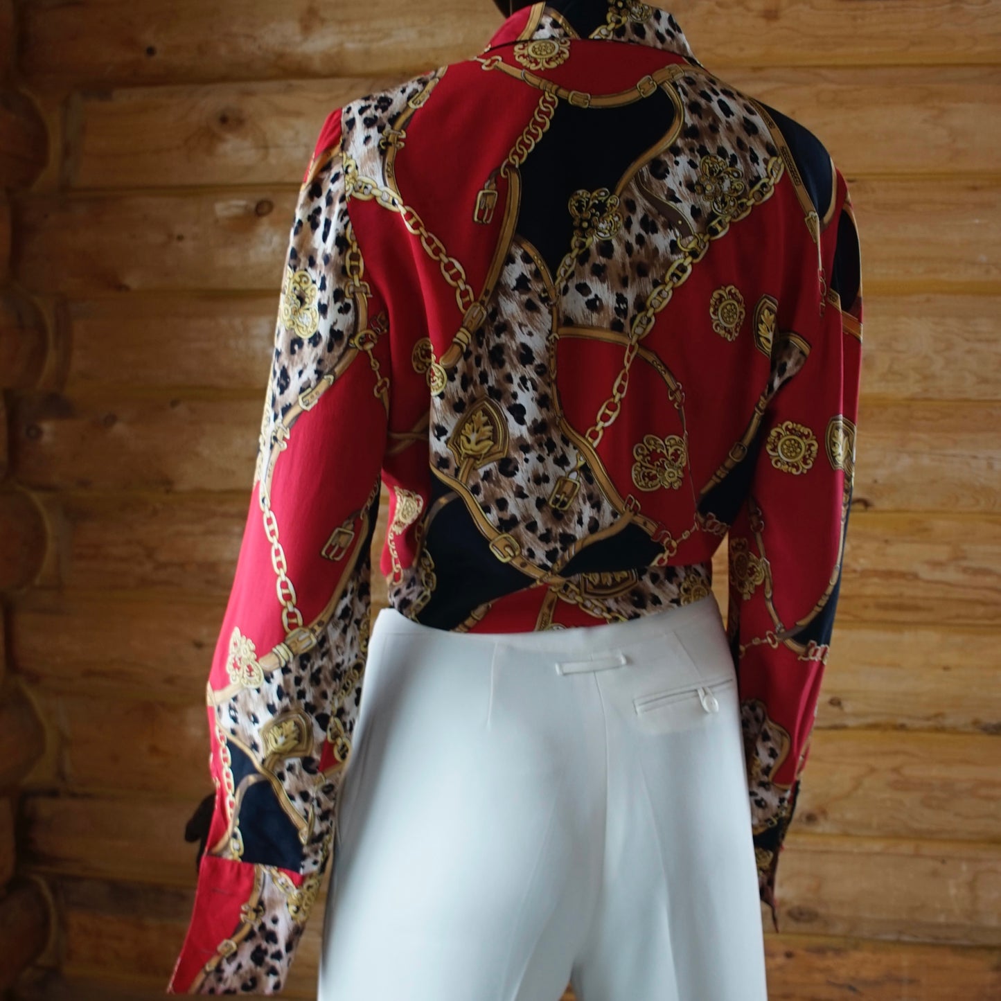 Vintage Silk Leopard Print Blouse 90's Y2K - SHOP EZRA