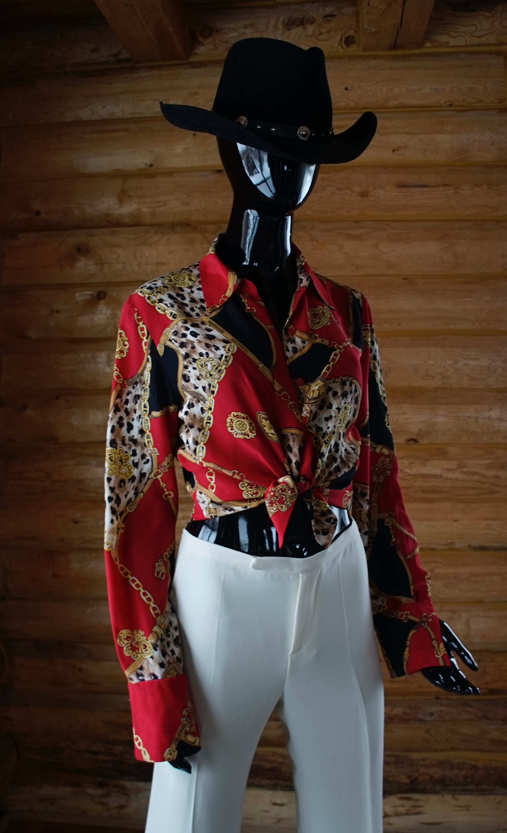 Vintage Silk Leopard Print Blouse 90's Y2K - SHOP EZRA