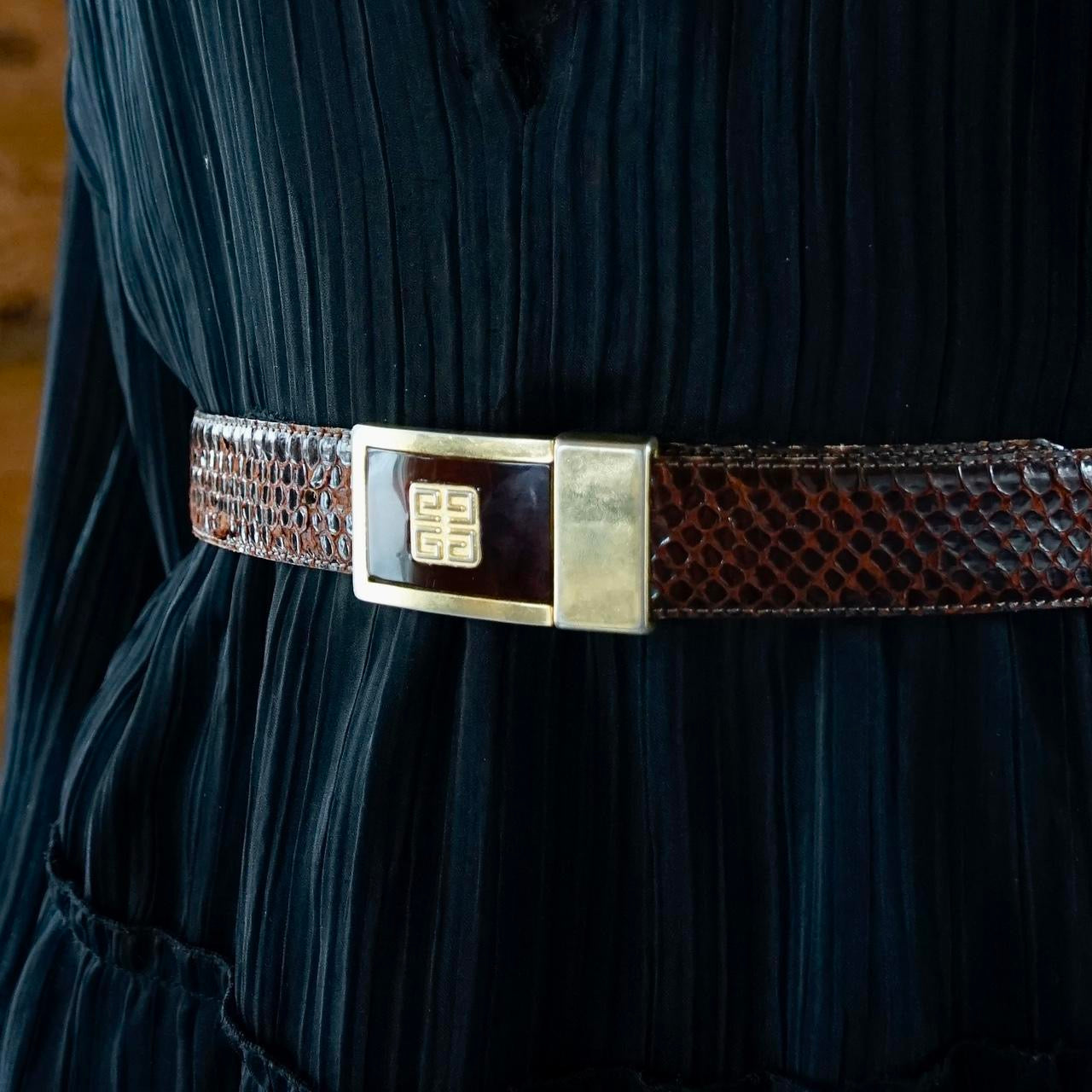 Vintage Givenchy Leather Belt - SHOP EZRA