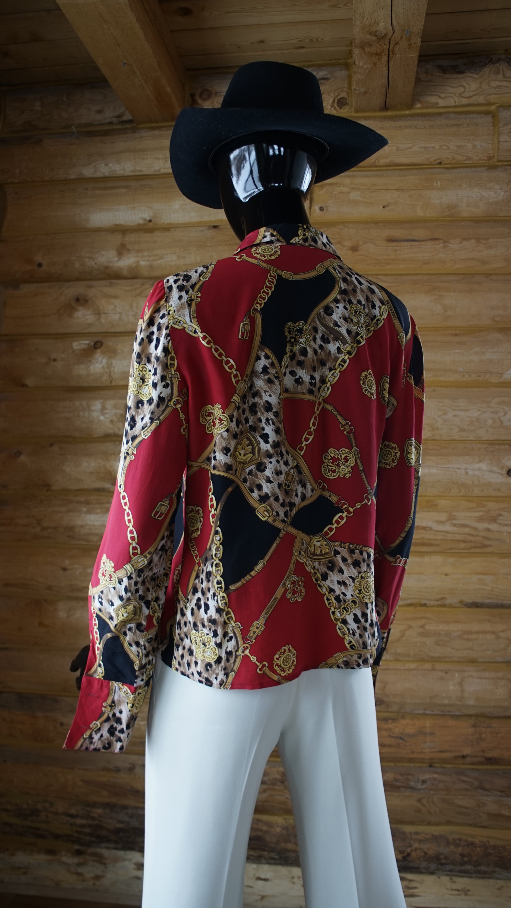 Vintage Silk Leopard Print Blouse 90's Y2K - SHOP EZRA