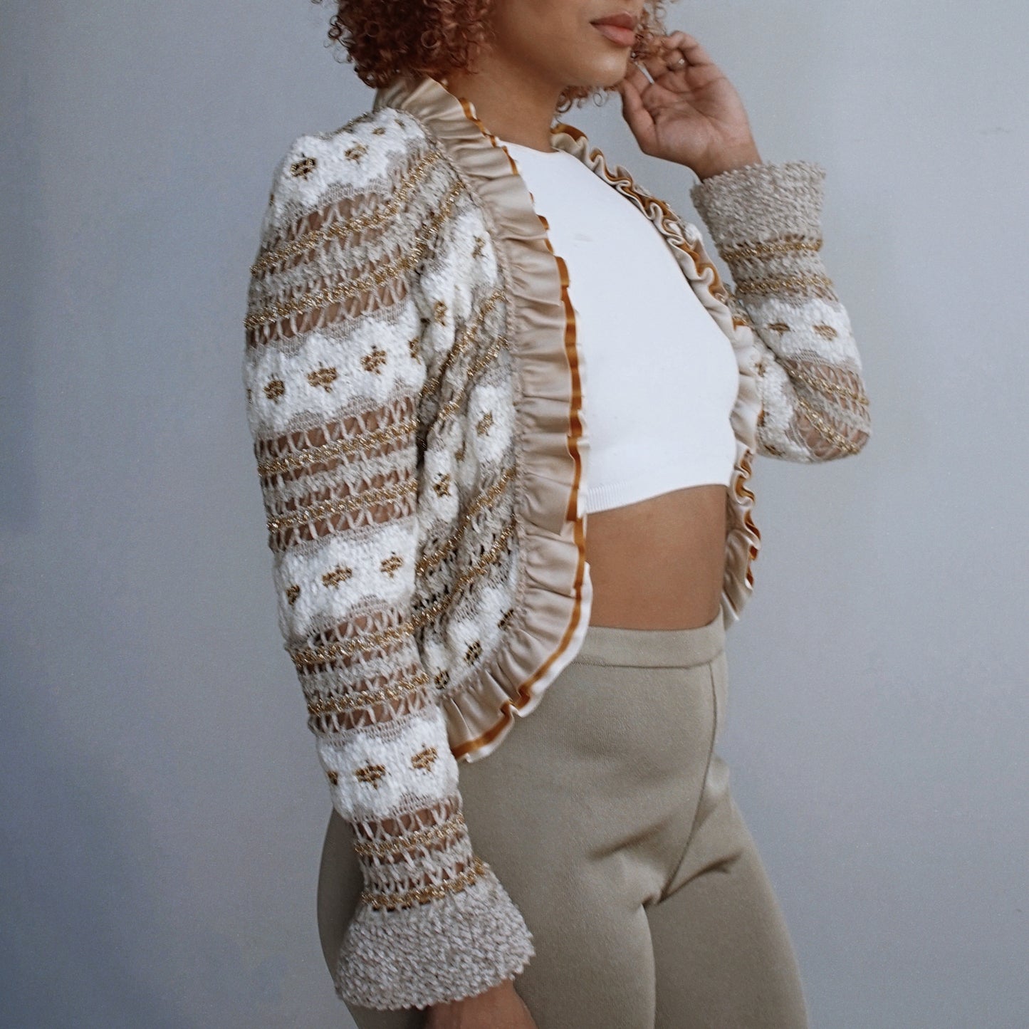 Vintage Pat Richard’s Crochet Knit Cropped Jacket - SHOP EZRA